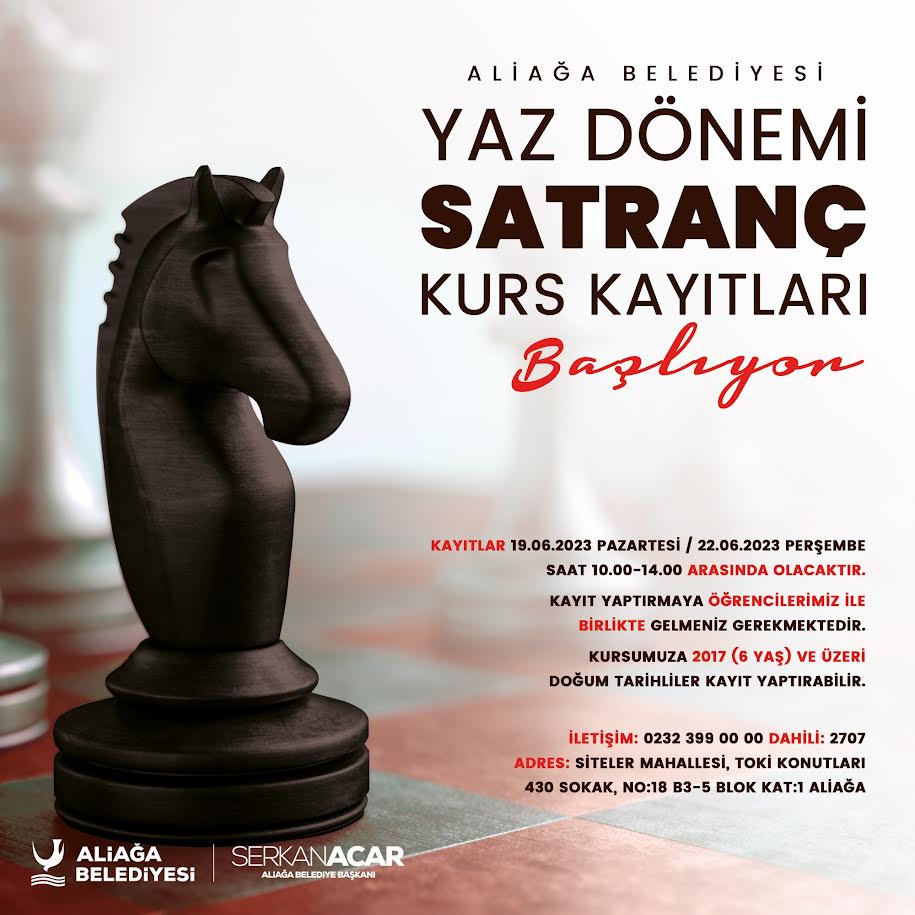 Aliağa’da Yaz Dönemi Satranç Kurs Kayıtları Başlıyor