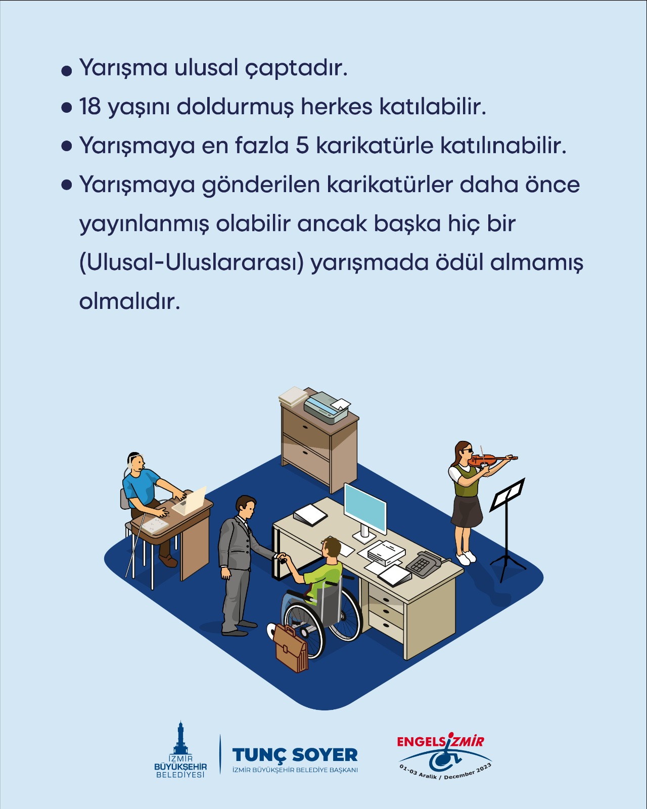 İş Hayatında Engelliler ulusal karikatür yarışması başvuruları başladı