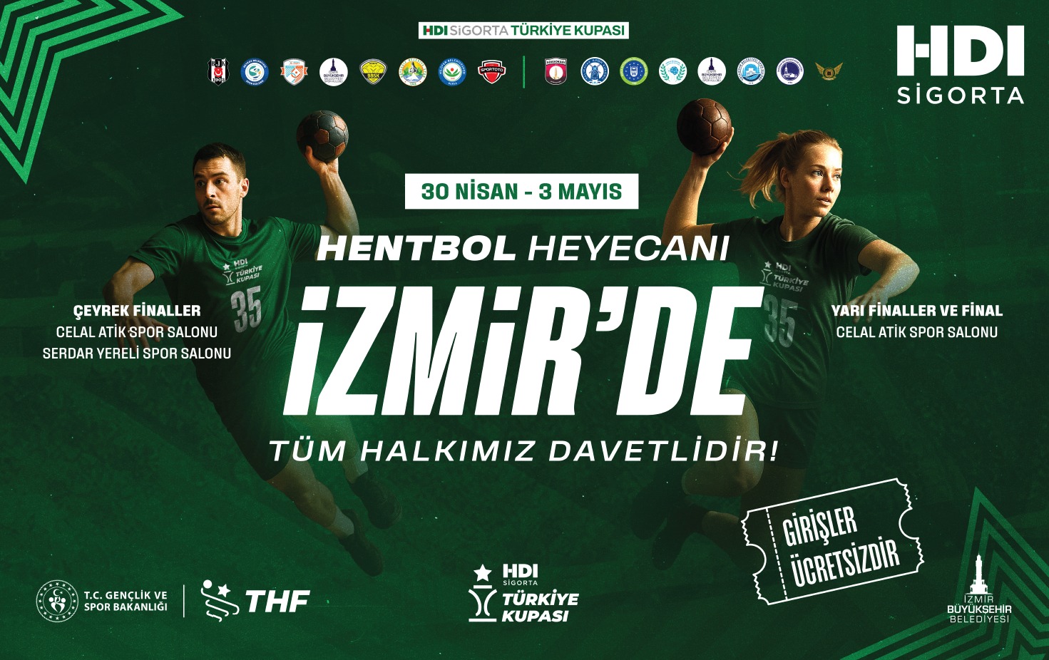 Hentbolda Türkiye Kupası heyecanı İzmir’de yaşanacak