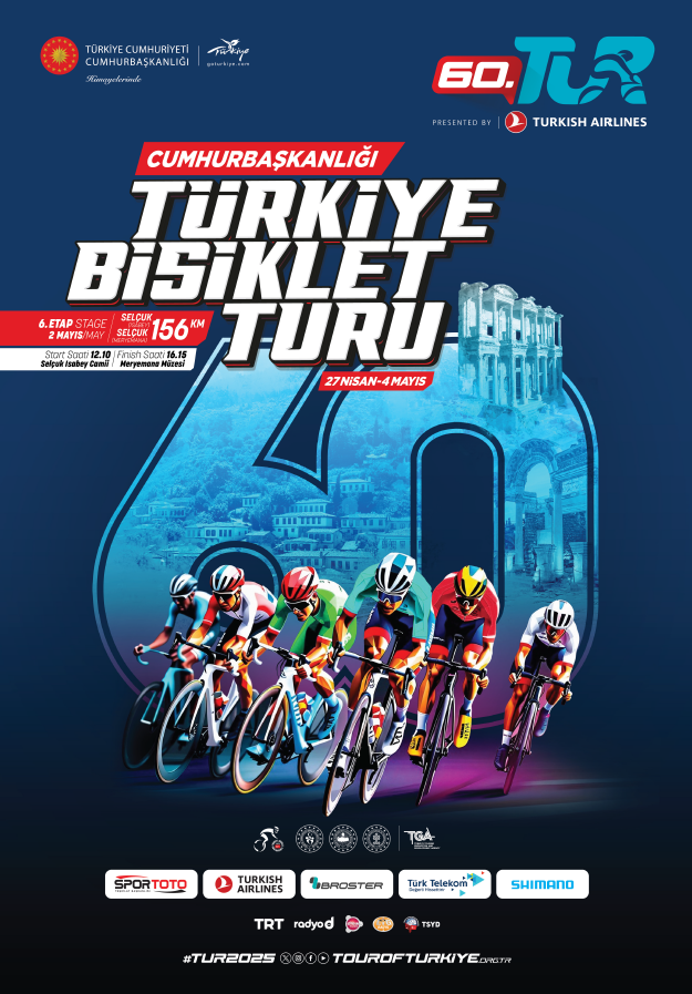 60. Cumhurbaşkanlığı Türkiye Bisiklet Turu 6. Etabında Selçuk’tan Meryemana’ya Tarihle İç İçe Bir Mücadele