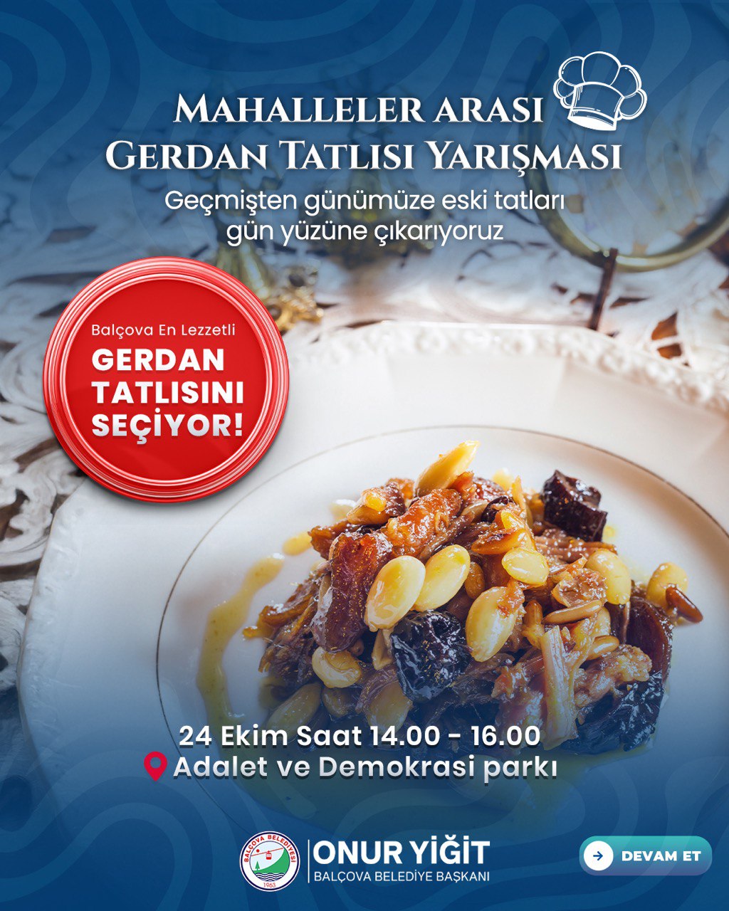 Balçova, Gerdan Tatlısı Yarışmasıyla Lezzet Dolu Bir Gün Yaşayacak