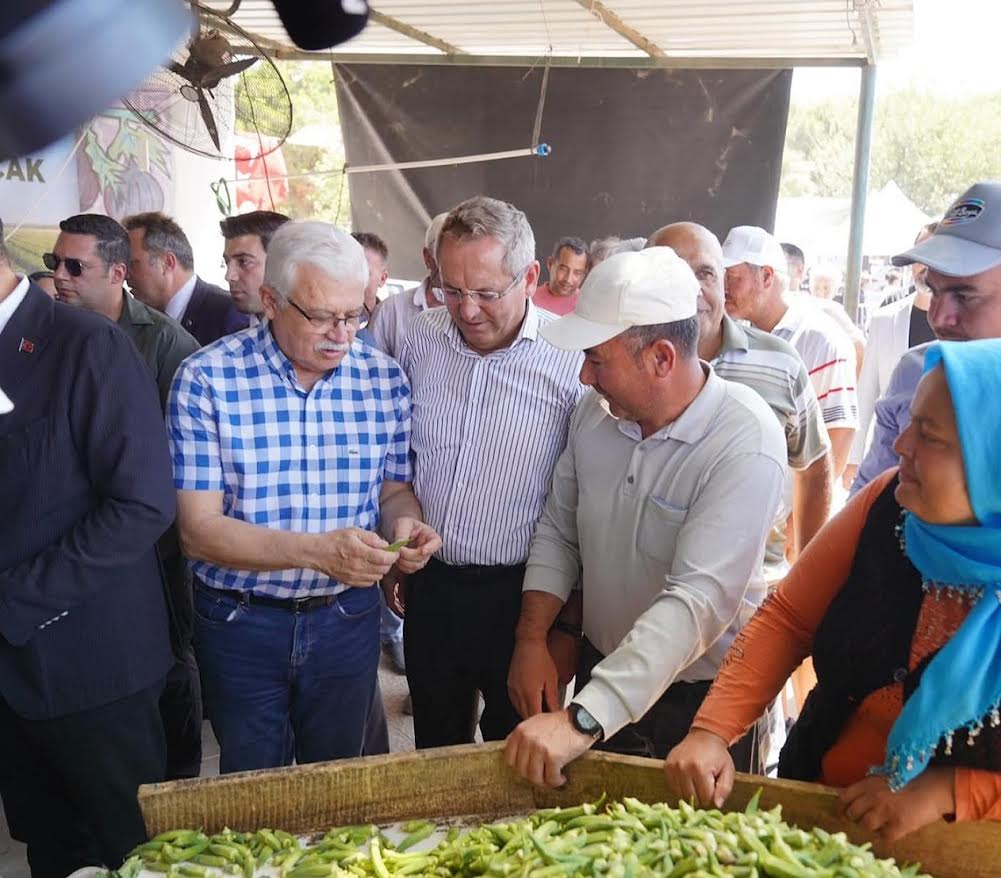 Başkan Ergin, “Çiftçimize Destek Programı” Bamya Alımı Töreninde Üreticilerle Buluştu