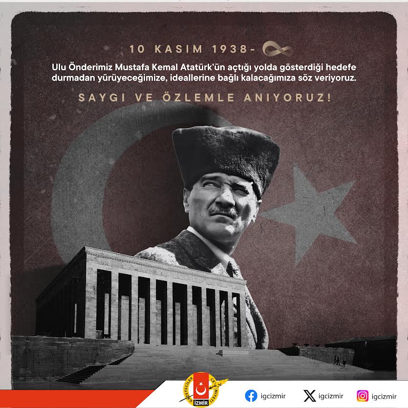 Ulu Önderimiz Mustafa Kemal Atatürk’ü Minnet Ve Özlemle Anıyoruz ‘En Büyük Eseri’ne Sahip Çıkmaya Devam Edeceğiz!